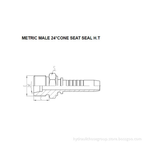 Metric Male 24° Cone Seat H.T . 10511